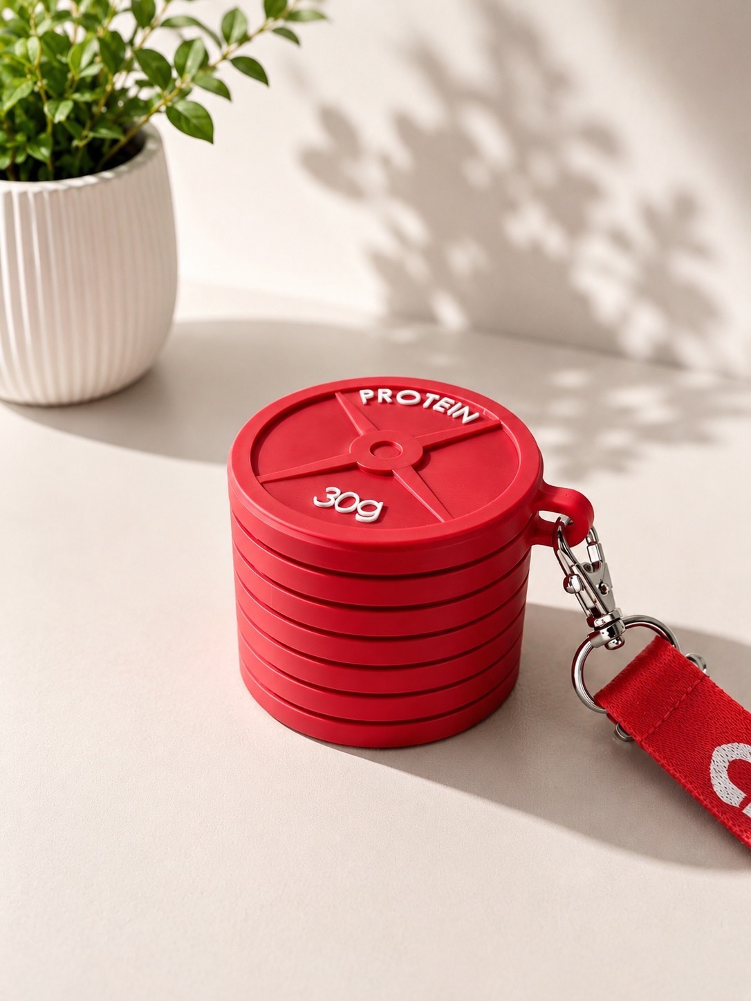 30g Protein Powder Container Keychain | Portable Supplement Storage | Gym Access