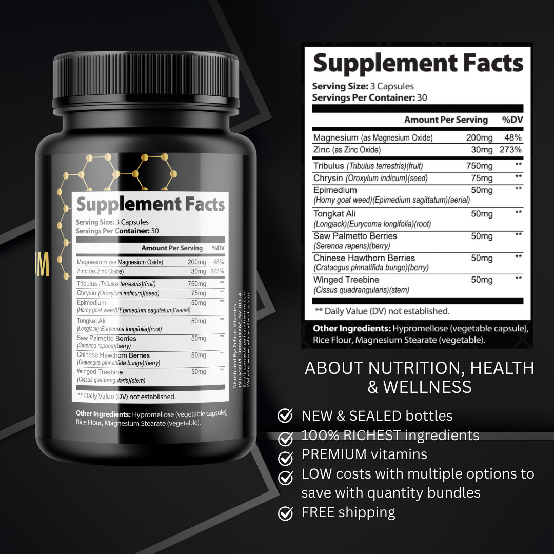 Testolibidum- Bodybuilding & Men’s Health Support- 12 Bottles- 1080 Capsules