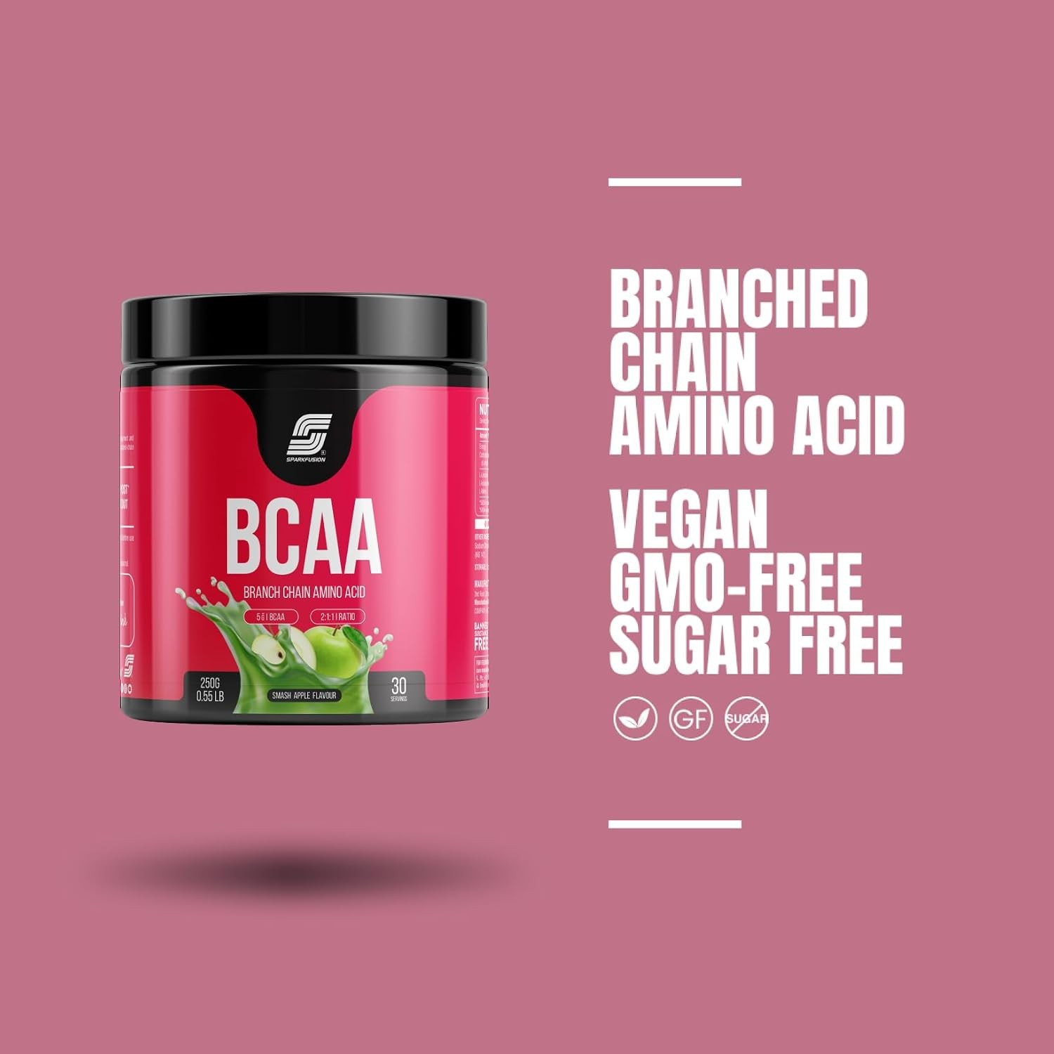 Sparkfusion BCAA Powder Smash Apple Flavour 250gm
