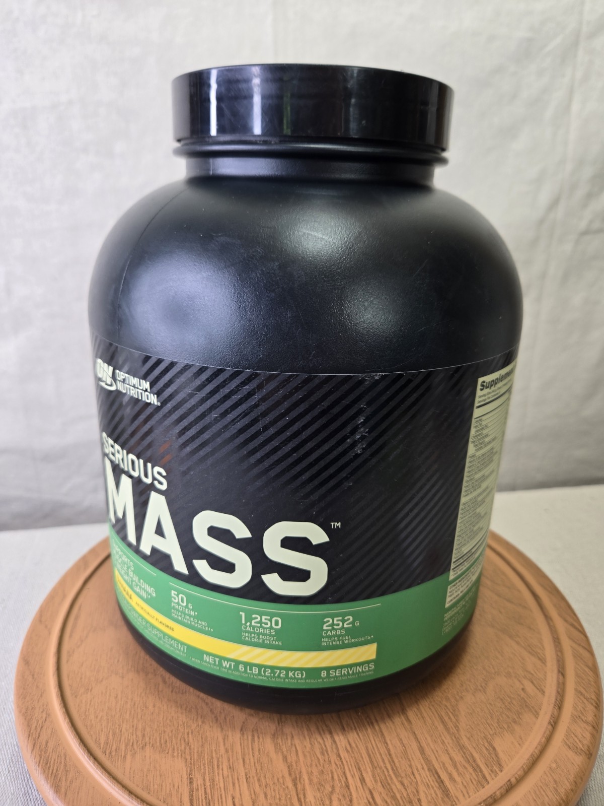Optimum Nutrition Serious Mass Weight Gainer Protein Powder Banana. 6lb. 10/27