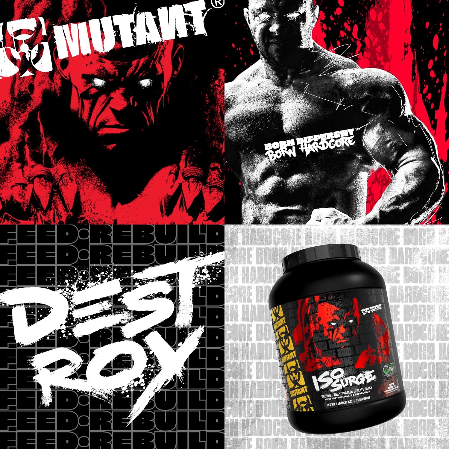 Mutant Protein Supplement Powder 25G Protein 1.6Lb Fast Absorption Gourmet Fl…