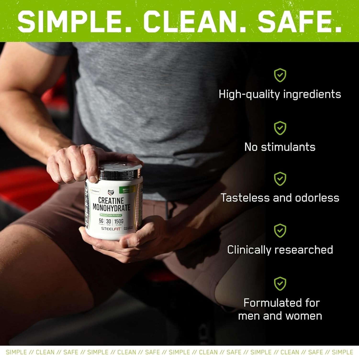 Creapure Creatine Monohydrate Powder – German Micronized Creatine Powder for Men