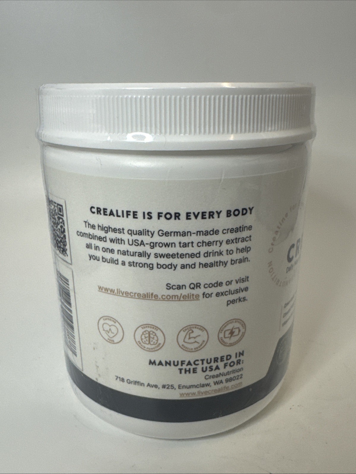 CreaLife – German Micronized Creatine + USA Tart Cherry + Vitamin B6 12/2026