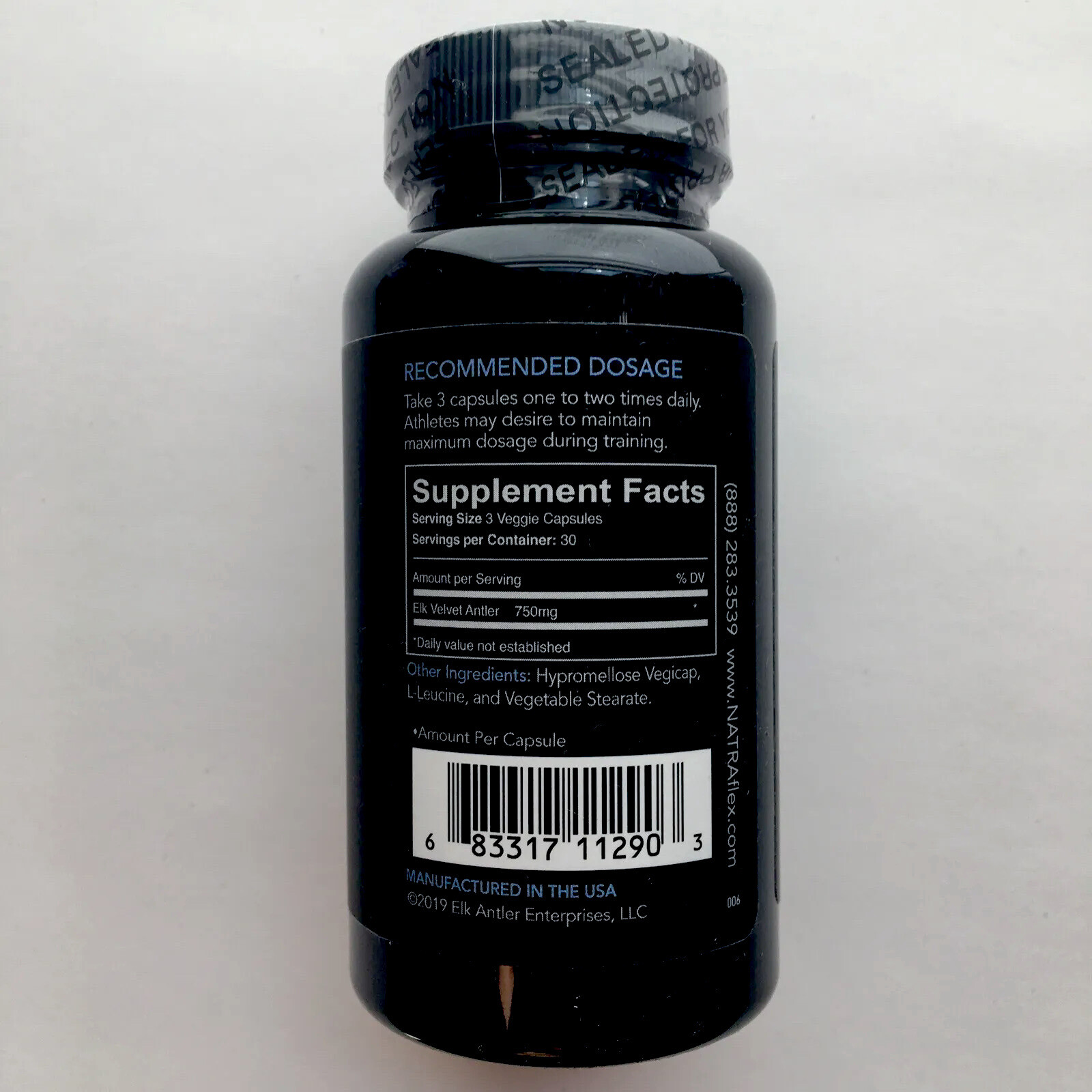 NATRAFLEX Velvet Antler 250mg 90 Caps Joints Strength Endurance￼ Recovery Energy