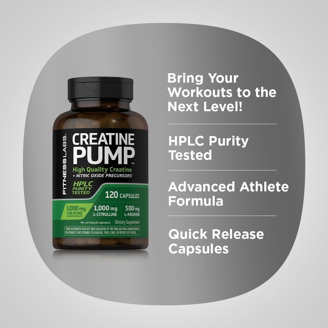 Creatine Capsules | 120 Count | 3000Mg | German Creatine Monohydrate | Creapure