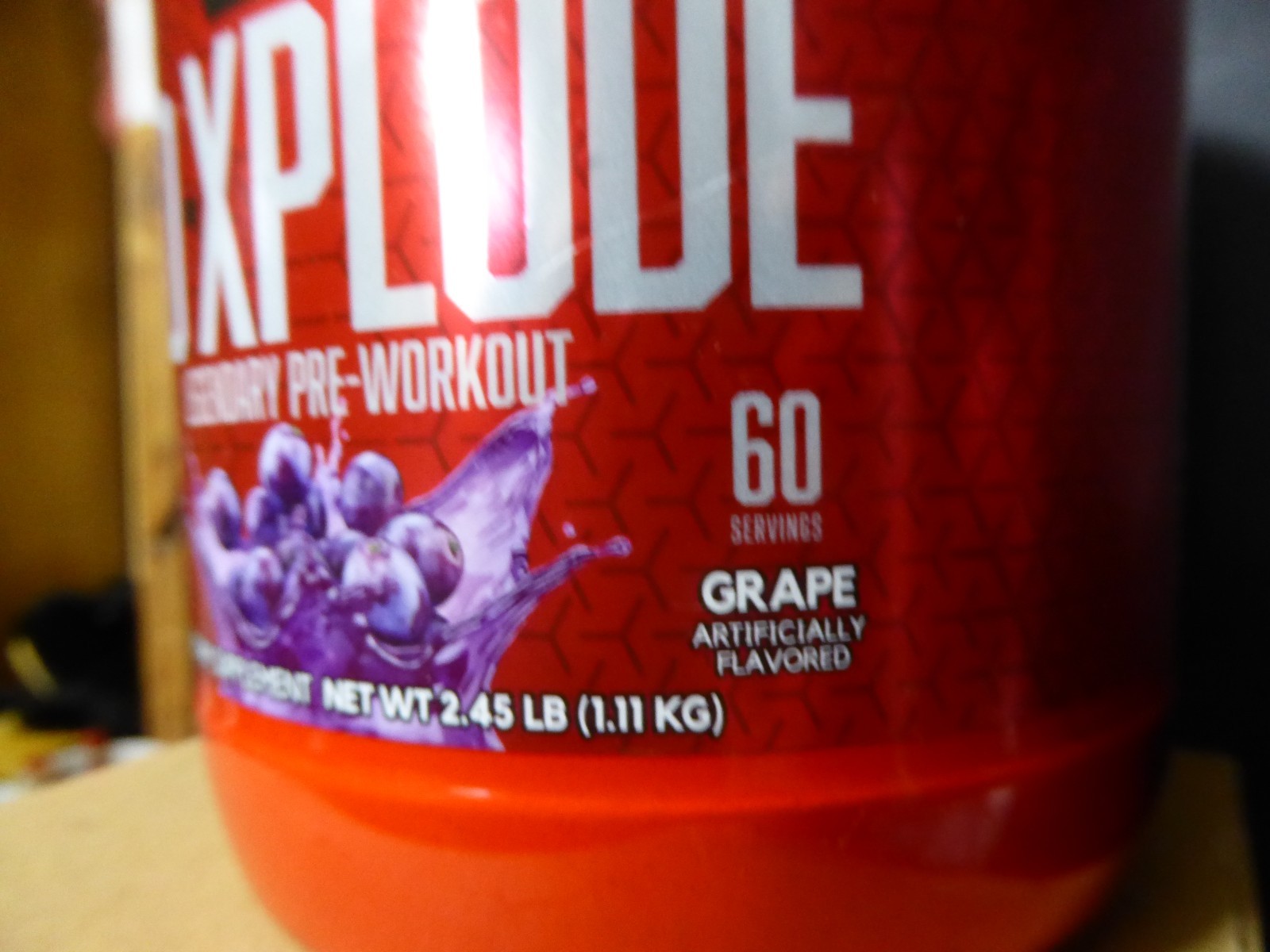 BSN N.O.-XPLODE Pre-Workout Grape Supplement – 60Servings