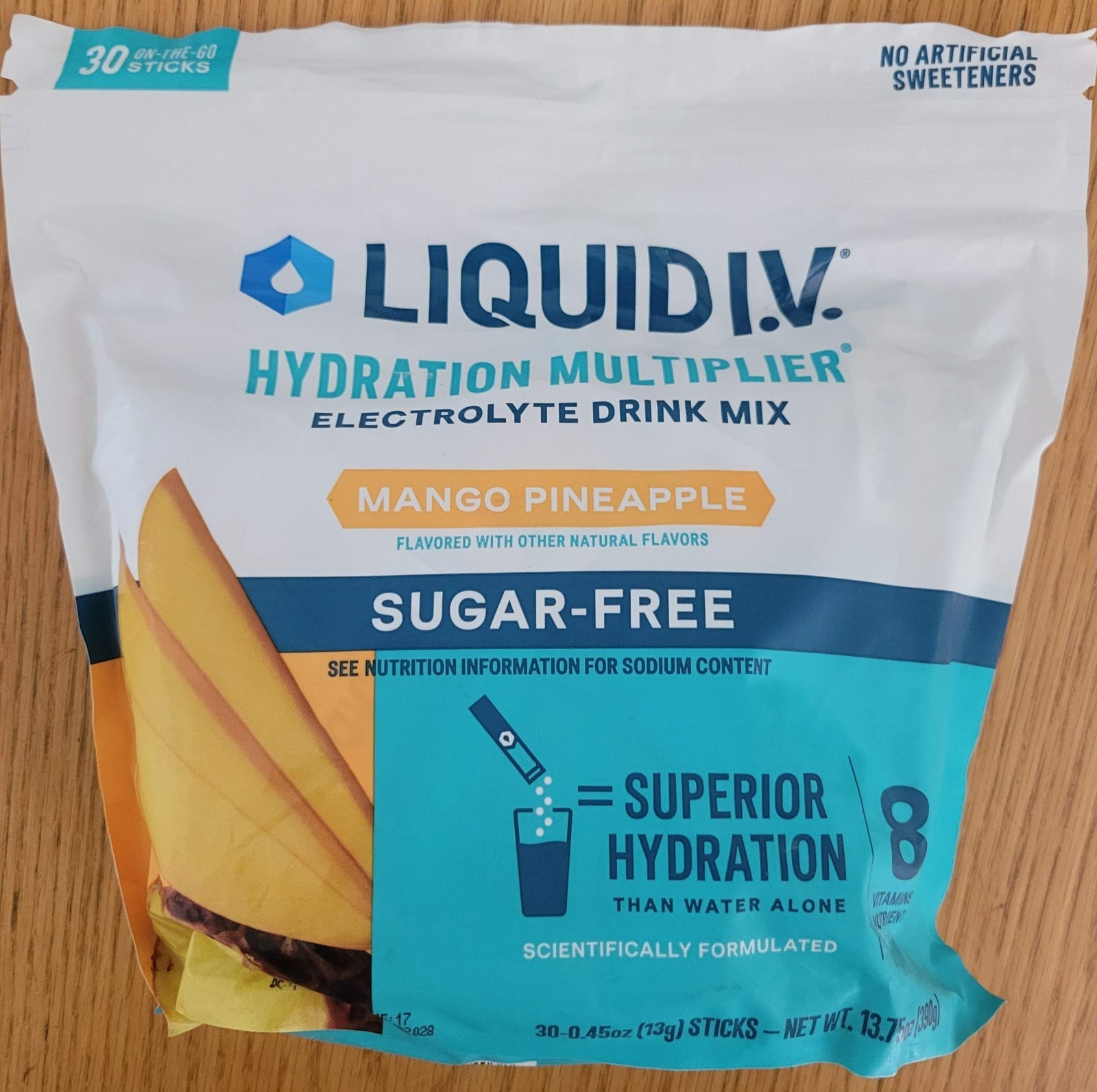 Liquid I.V. Sugar Free Mango Pineapple Hydration Multiplier 30 Stick Packs
