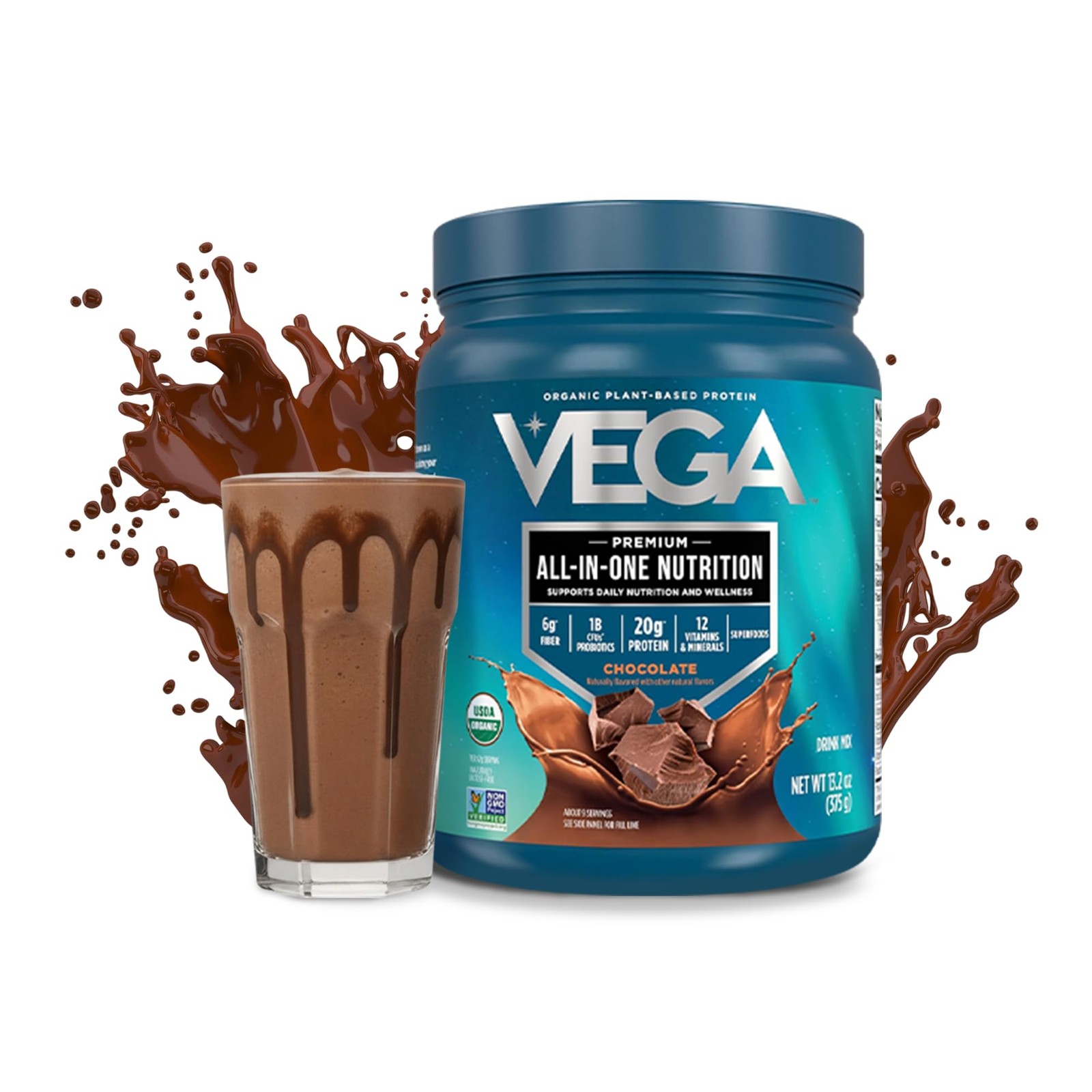 Vega All-in-One Nutrition Organic Vegan 13.2 Ounce (Pack of 1),