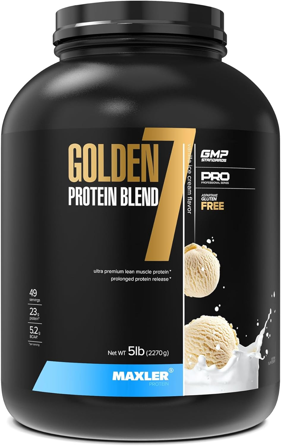 Golden 7 Protein Blend – Protein Powder for Muscle Gain & Recovery – Vanilla Pro