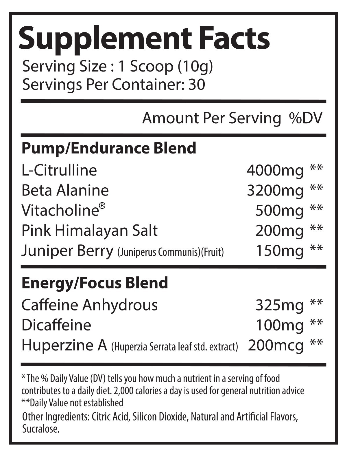 Alpha Supps Pre | Pre-Workout Powder for Men & Women Pump Focus Energy 30 Svgs