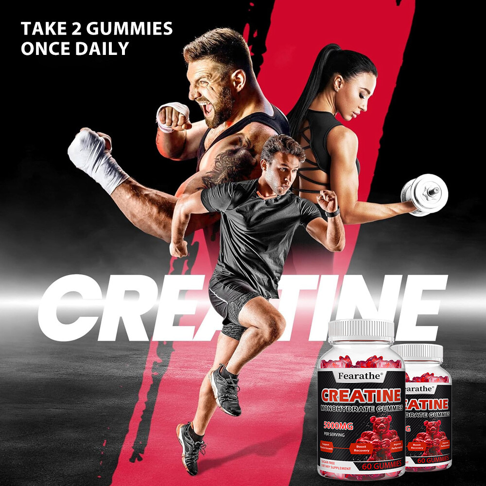 Creatine Monohydrate 5000 Mg Promotes Muscle Growth And Recovery 60Gummies