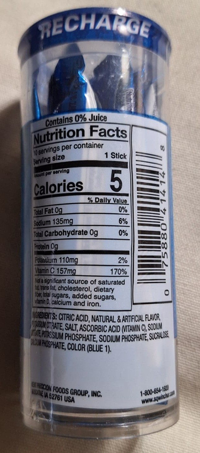 Sqwincher Zero QwikStik Electrolyte Beverage Mix Berry Flavors Exp 02/28