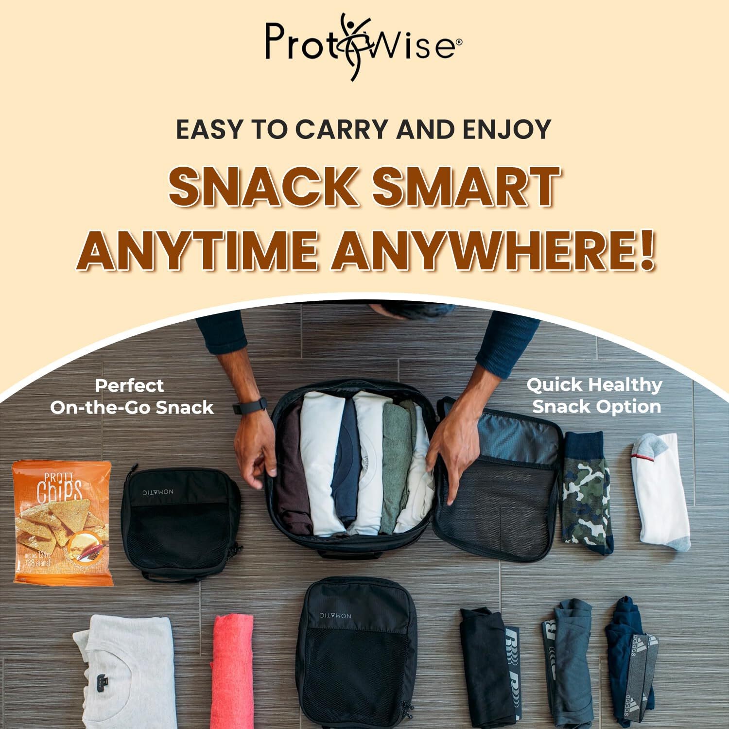 ProtiWise Spicy Nacho Cheese Protein Chips | Healthy Snack | Low Carb Keto 7ct