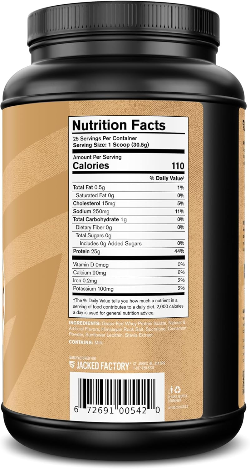 Authentic ISO Grass Fed Whey Protein Isolate Powder – Low Carb, Non-Gmo Muscle B