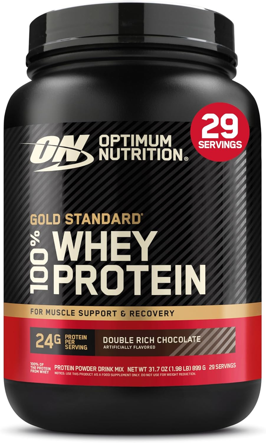 Gold Standard 100% Whey Protein Powder, Double Rich Chocolate 1.98 Pound (Packag