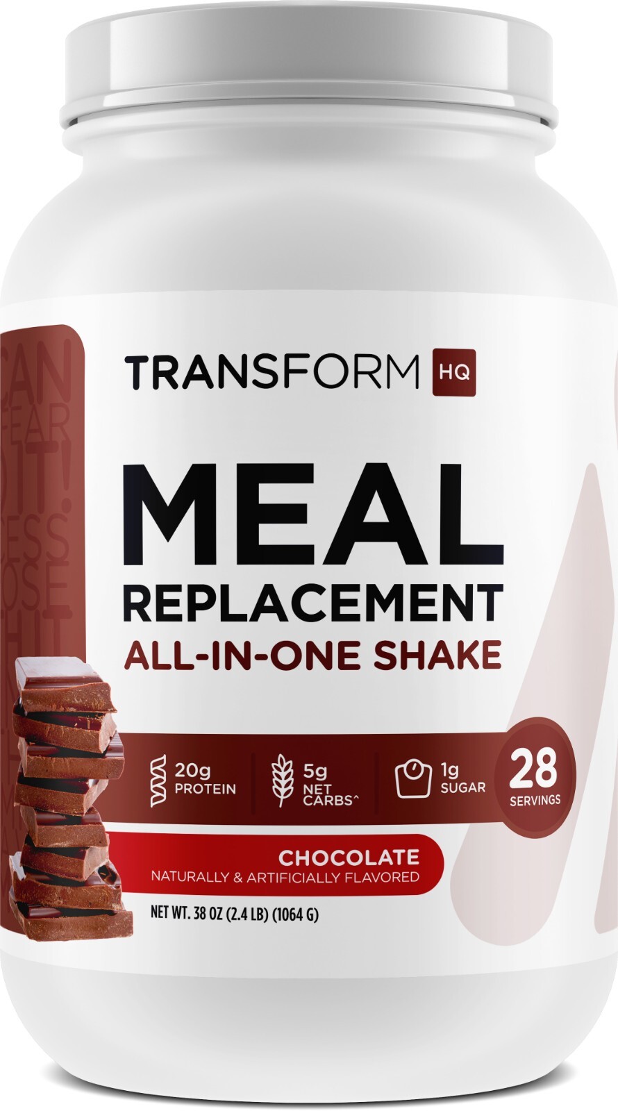 TransformHQ Meal Replacement Shake Powder 28 Servings (Chocolate) – Gluten Free