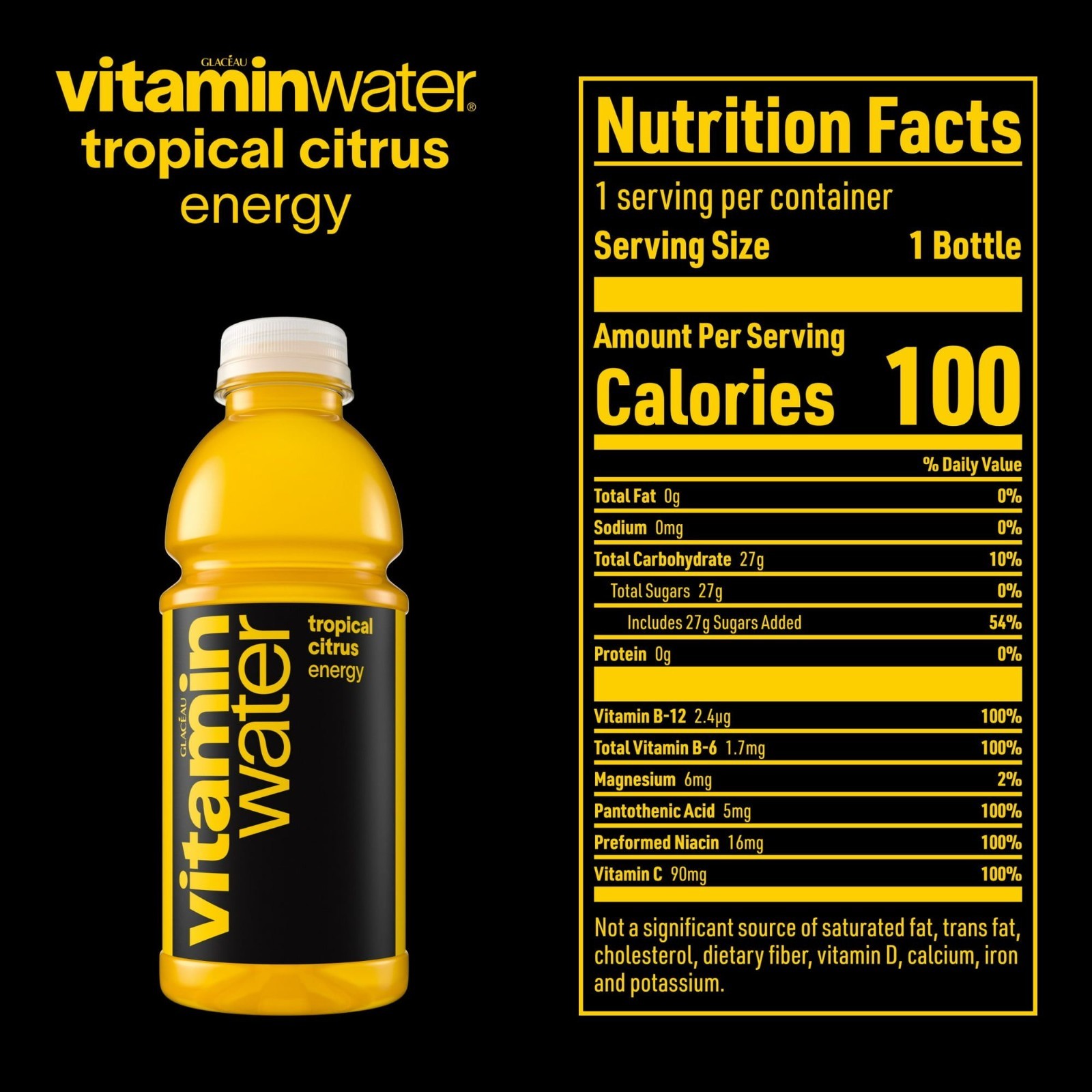 Vitaminwater 6‑Flavor Variety or Sampler Pack – 20oz Bottles –