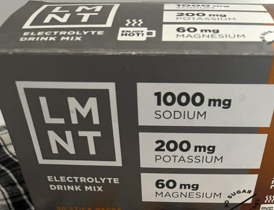 LOT of 3 LMNT ELECTROLYTE Lemonade Salt HOT or COLD Hydration Drink Packet Lemon
