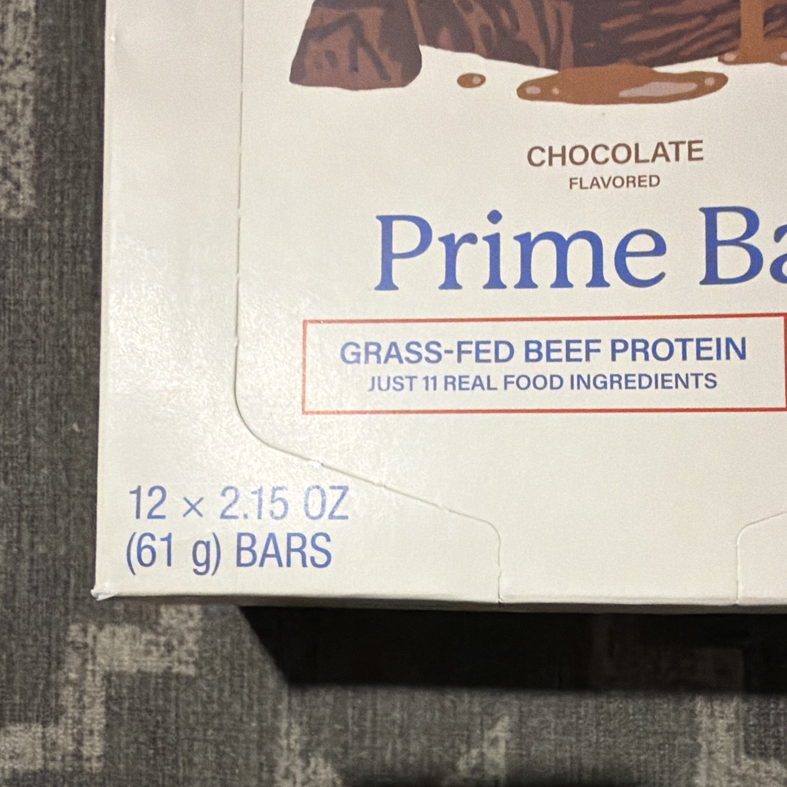 equip Prime Grass Fed Beef Protein Bars Gluten Free Chocolate 12 Ct 25.8 oz