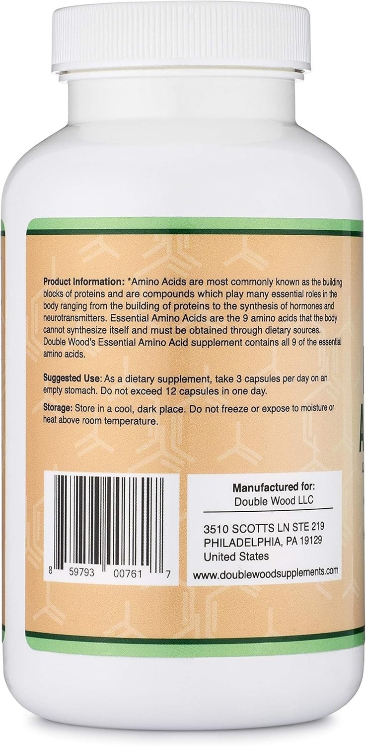 Essential Amino Acids – 1 Gram Per Serving Powder Blend of All 9 Essential Amino