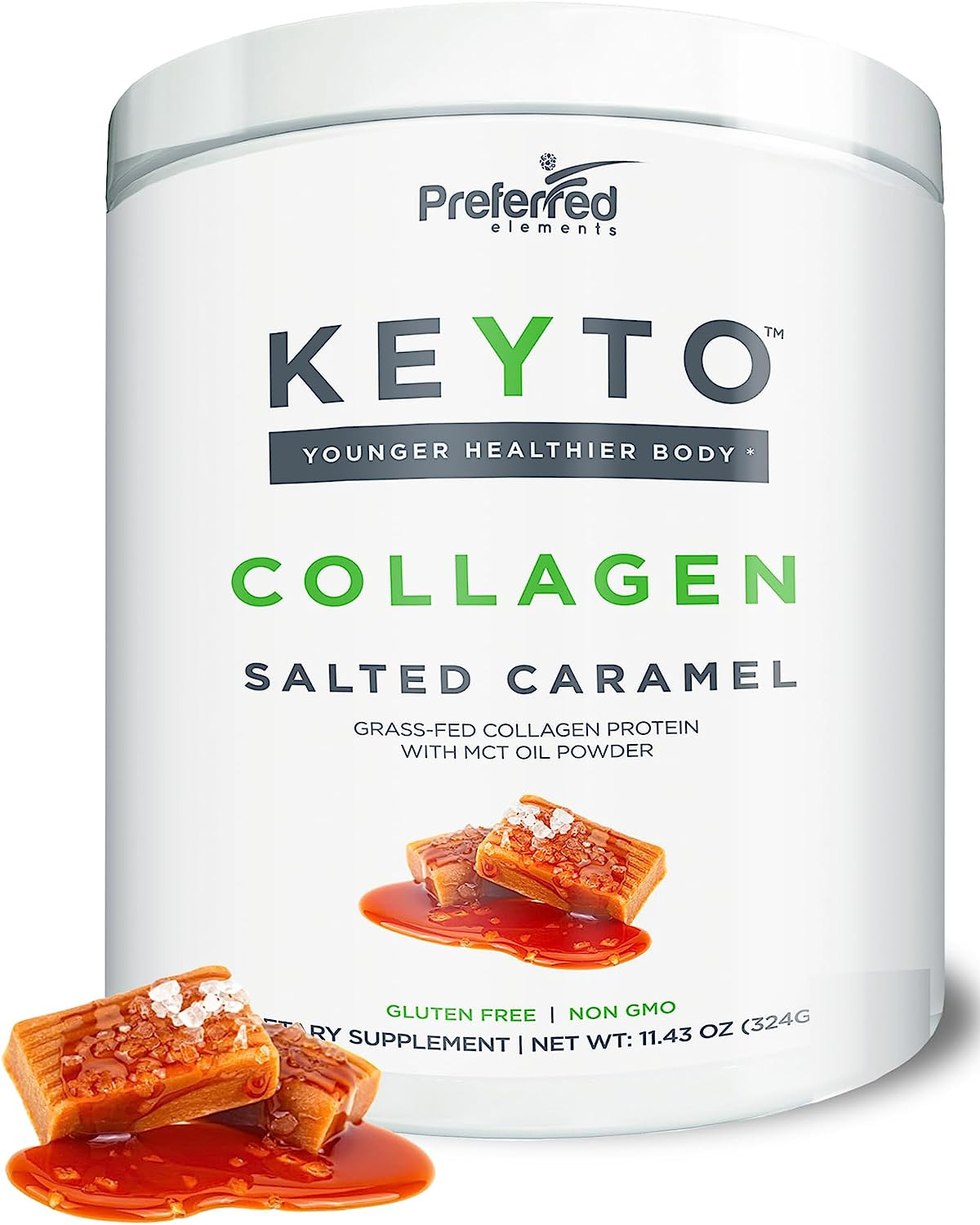 Keto Collagen Protein Powder with MCT Oil–Keto and Paleo Friendly Pure Grass Fed