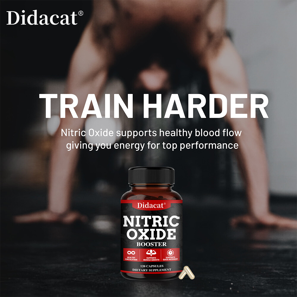 Nitric Oxide Booster Supplement – L-Arginine, L-Citrulline 1500mg – Muscle Gain