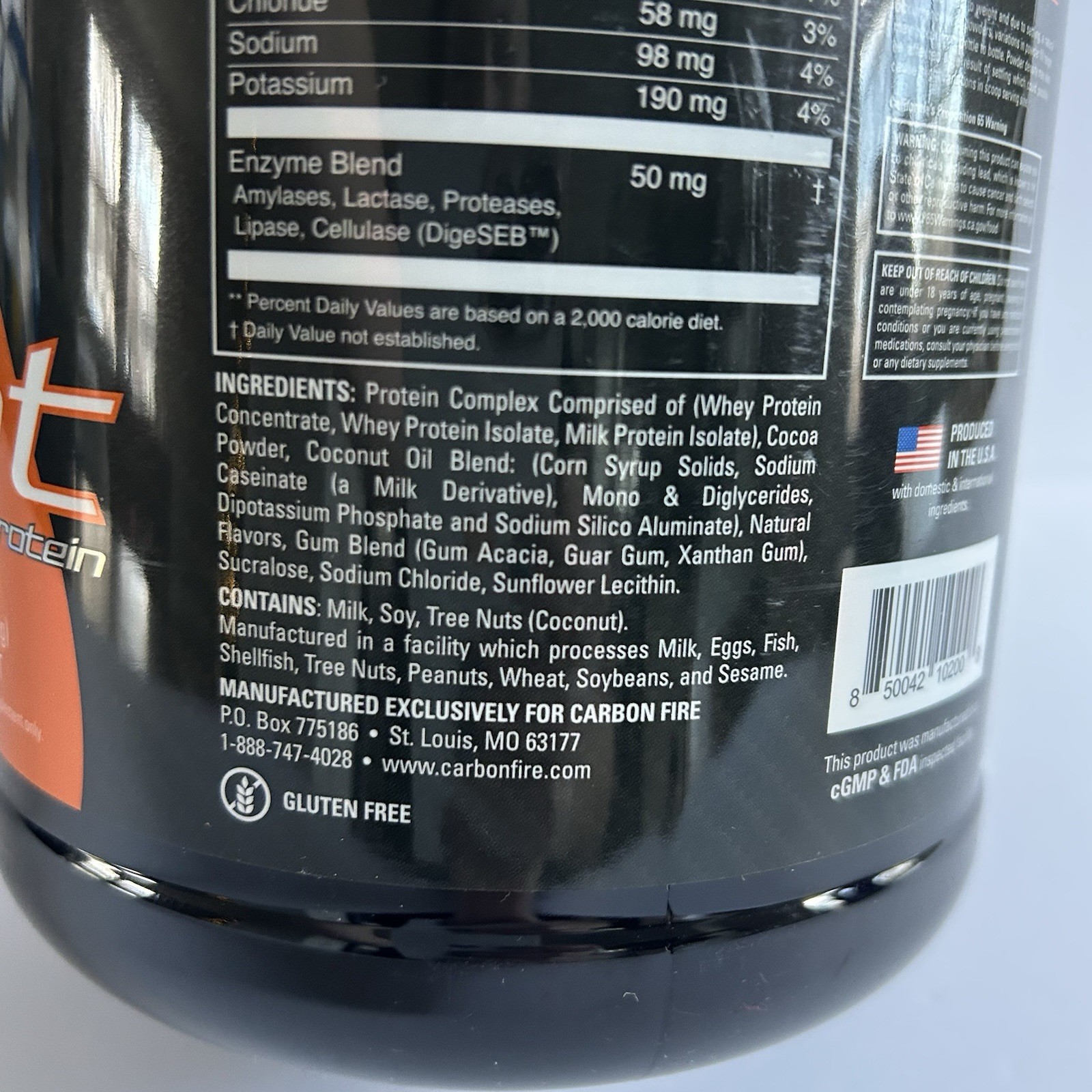 ELEMENT PROTEIN POWDER -CHOCOLATE LAVA CAKE 2.31 LB Exp7/27 Slow Digesting GF