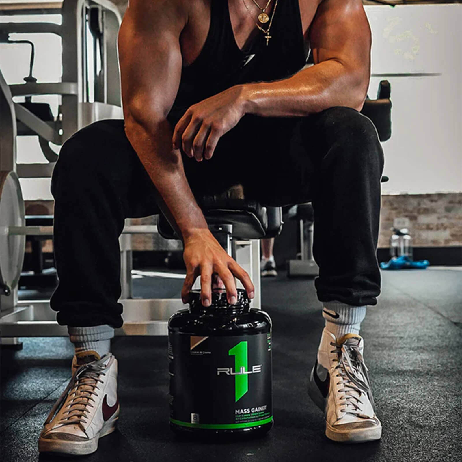 RULE 1 Mass Gainer 16 serv Cookies Creme Mass Weight Gainer 11.29lb