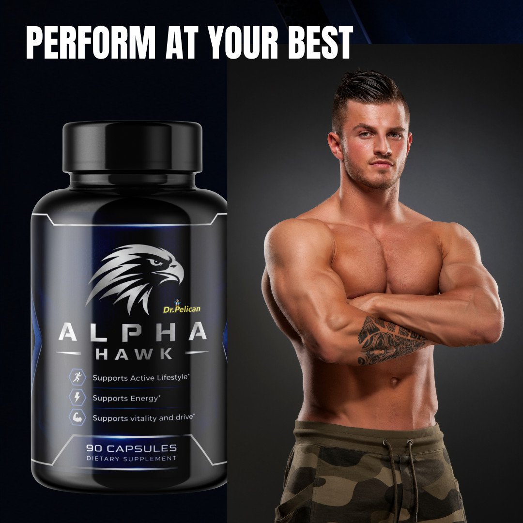 Alpha Hawk- Bodybuilding & Men’s Health Support- 2 Bottles- 180 Capsules