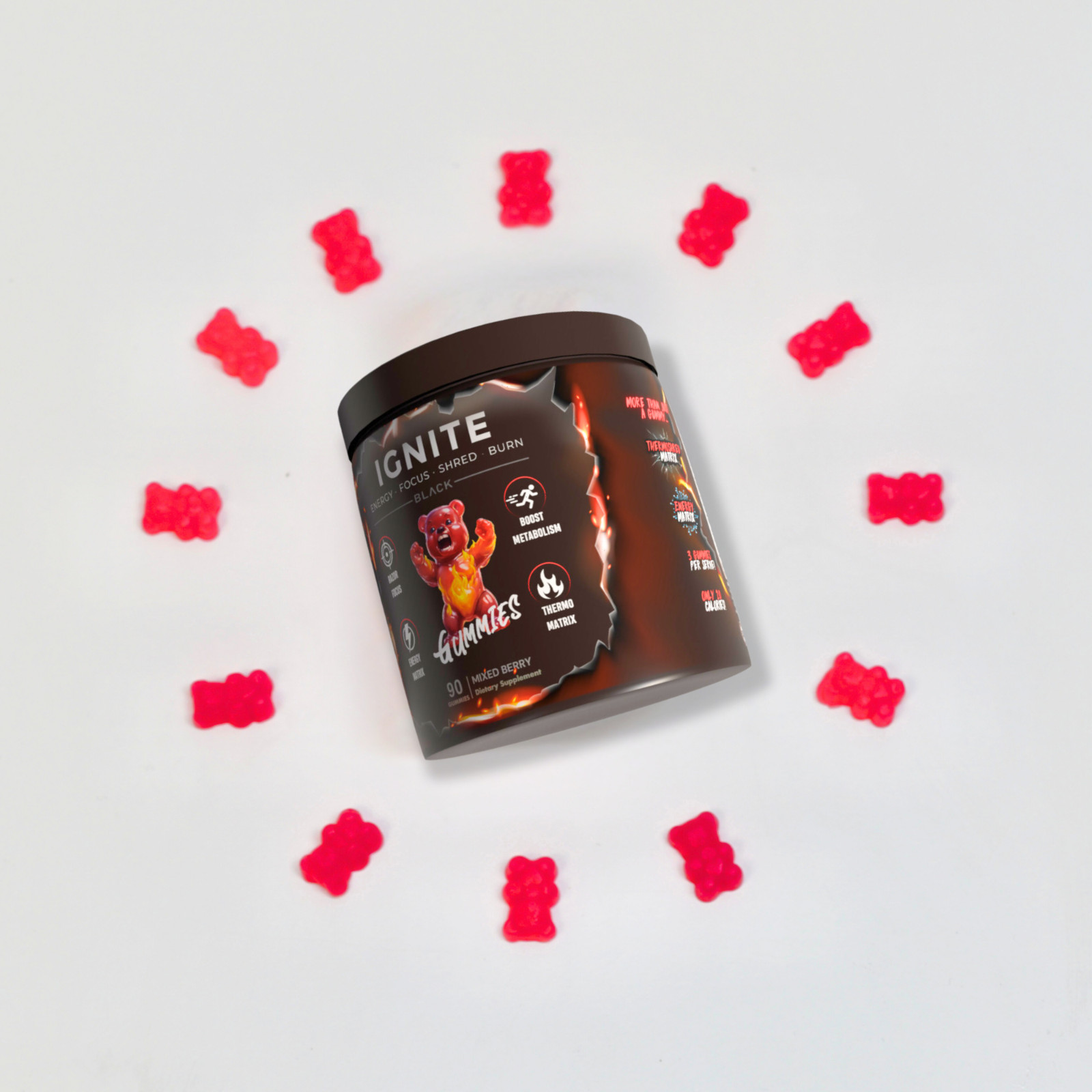 Ignite OxyShred Gummies Stim Fat Burner | Focus, Energy, Shred by The Gummy Lab