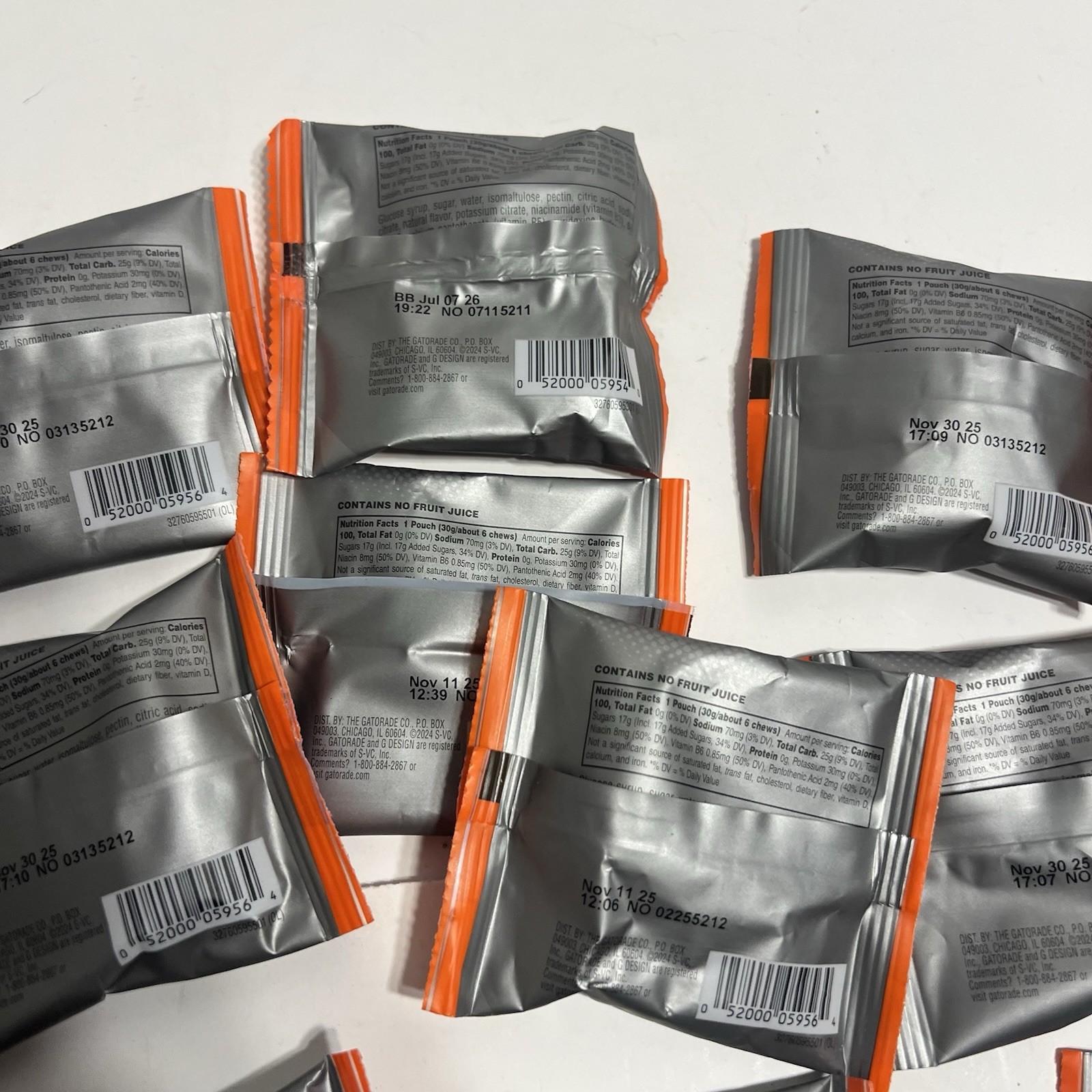 Lot Of 16 Gatorade Chews