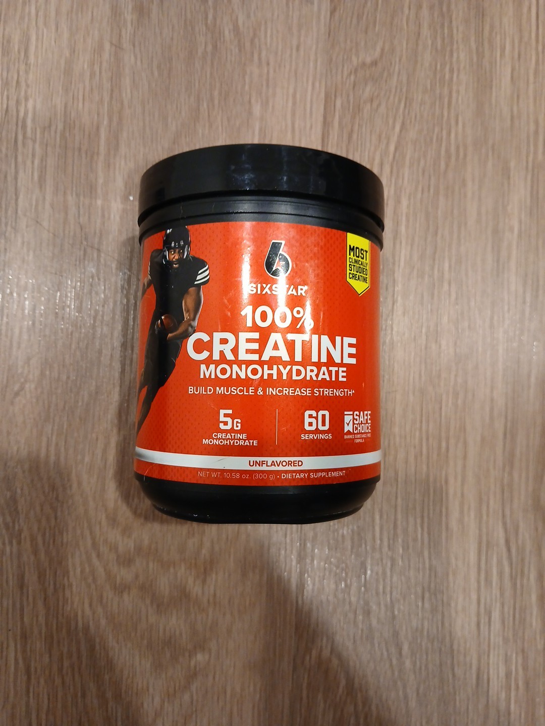 Six Star Elite 100% Creatine Monohydrate Powder 10.58oz 60 Servings, Exp 04/2027
