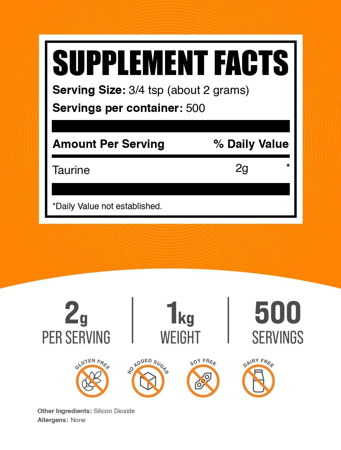 BulkSupplements.com Taurine Powder – Taurine Supplement, Amino Acid Supplement