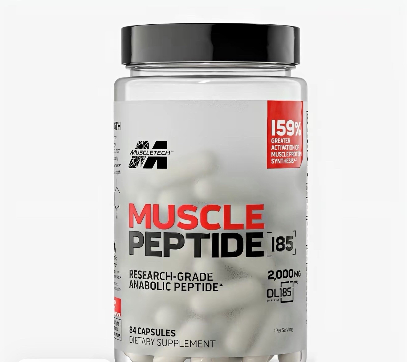 Muscletech Muscle Peptide 185 DL-185 Dileucine 2000mg 84 Capsules