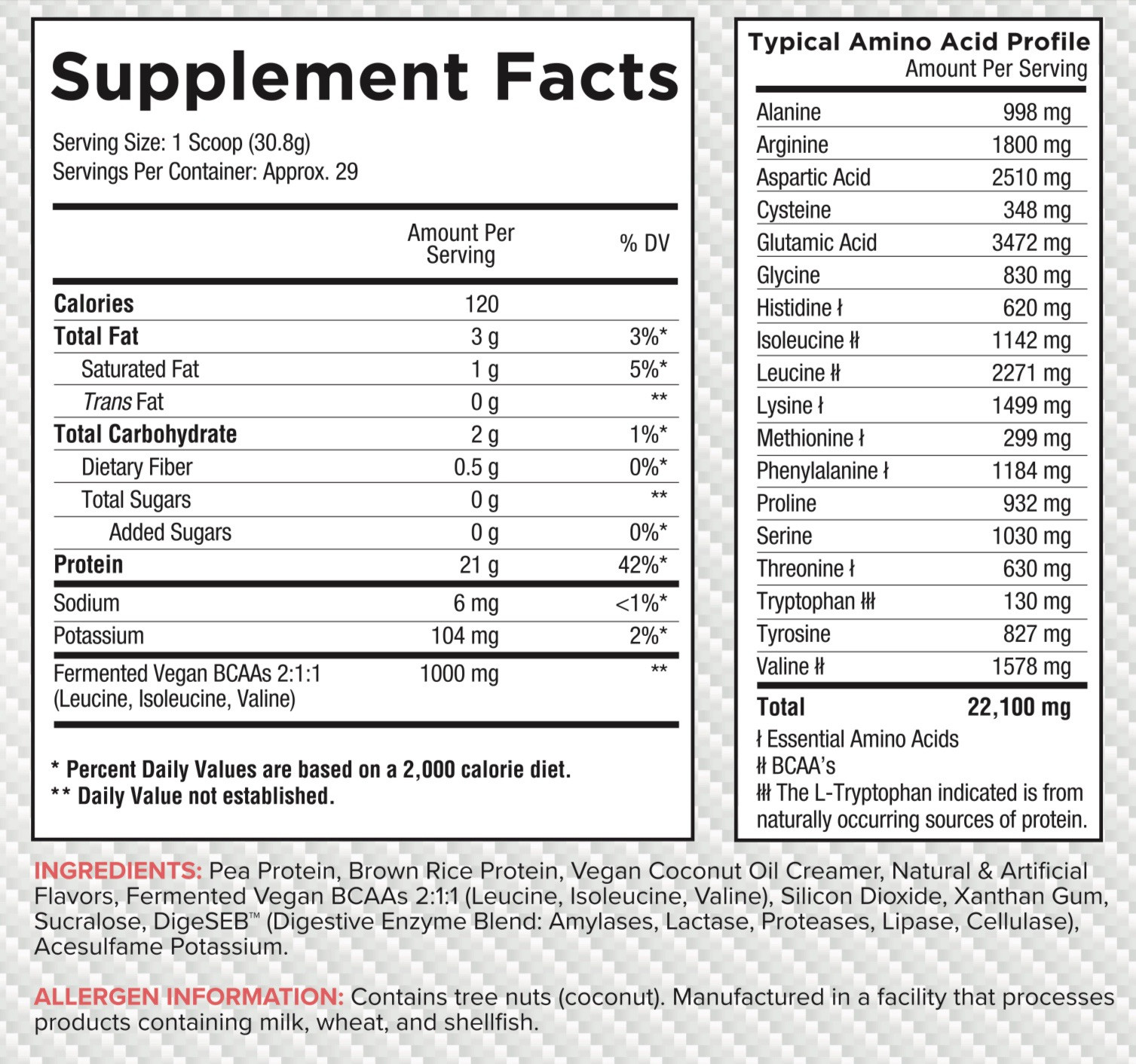 VEGAN PROTEIN – Core Nutritionals – Strawberry Cream [2lbs] ***SAVE $10***