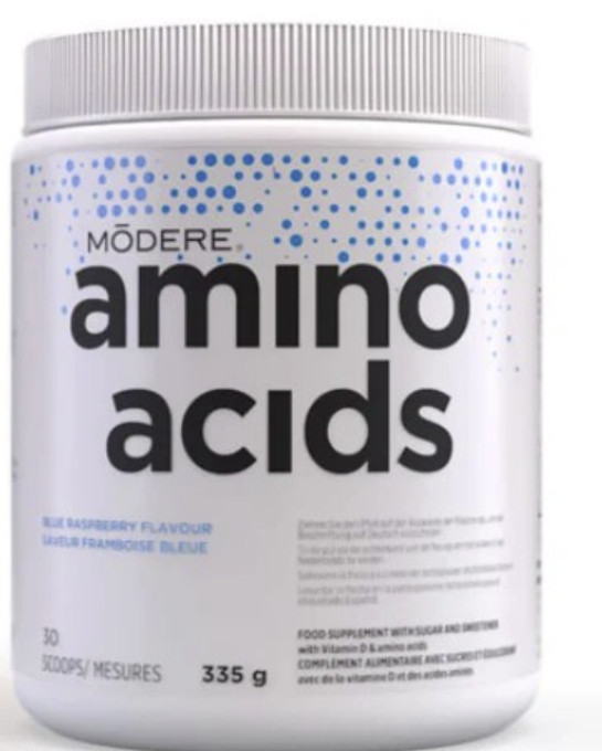 Modere Amino Acids Blue Raspberry 335g 30 scoops New EXP 8/26