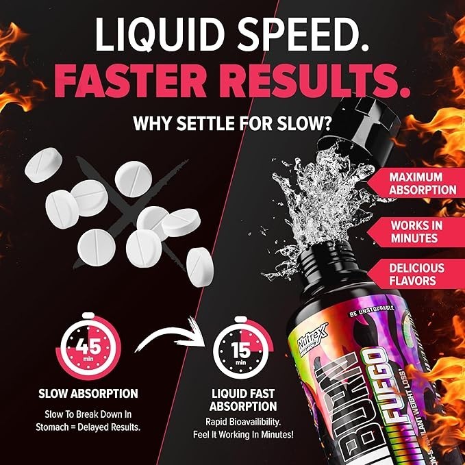Nutrex Carniburn Liquid L-Carnitine 3000mg Metabolism Support 17.52 fl oz