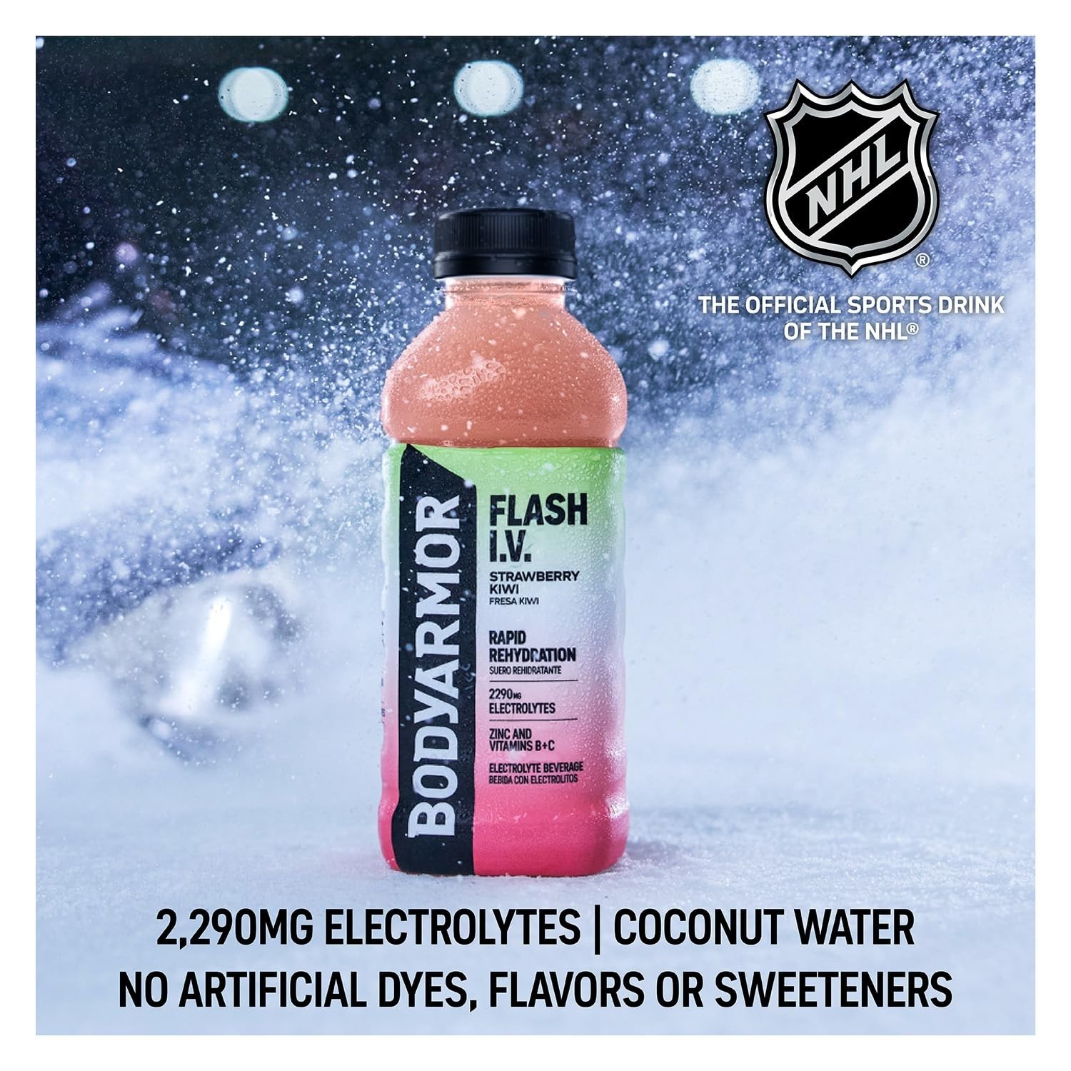 Flash I.V. Electrolyte Drink – Grape Flavor, 20 Fl Oz (Pack of 12) Hydration