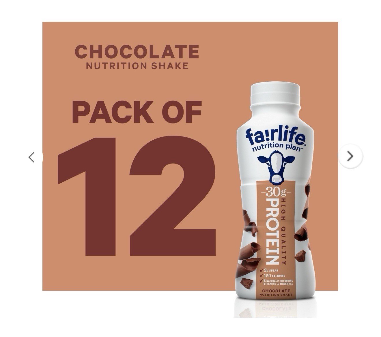 Fairlife Nutrition Plan Chocolate High Protein Shake 30g 11.5oz 12 Pack