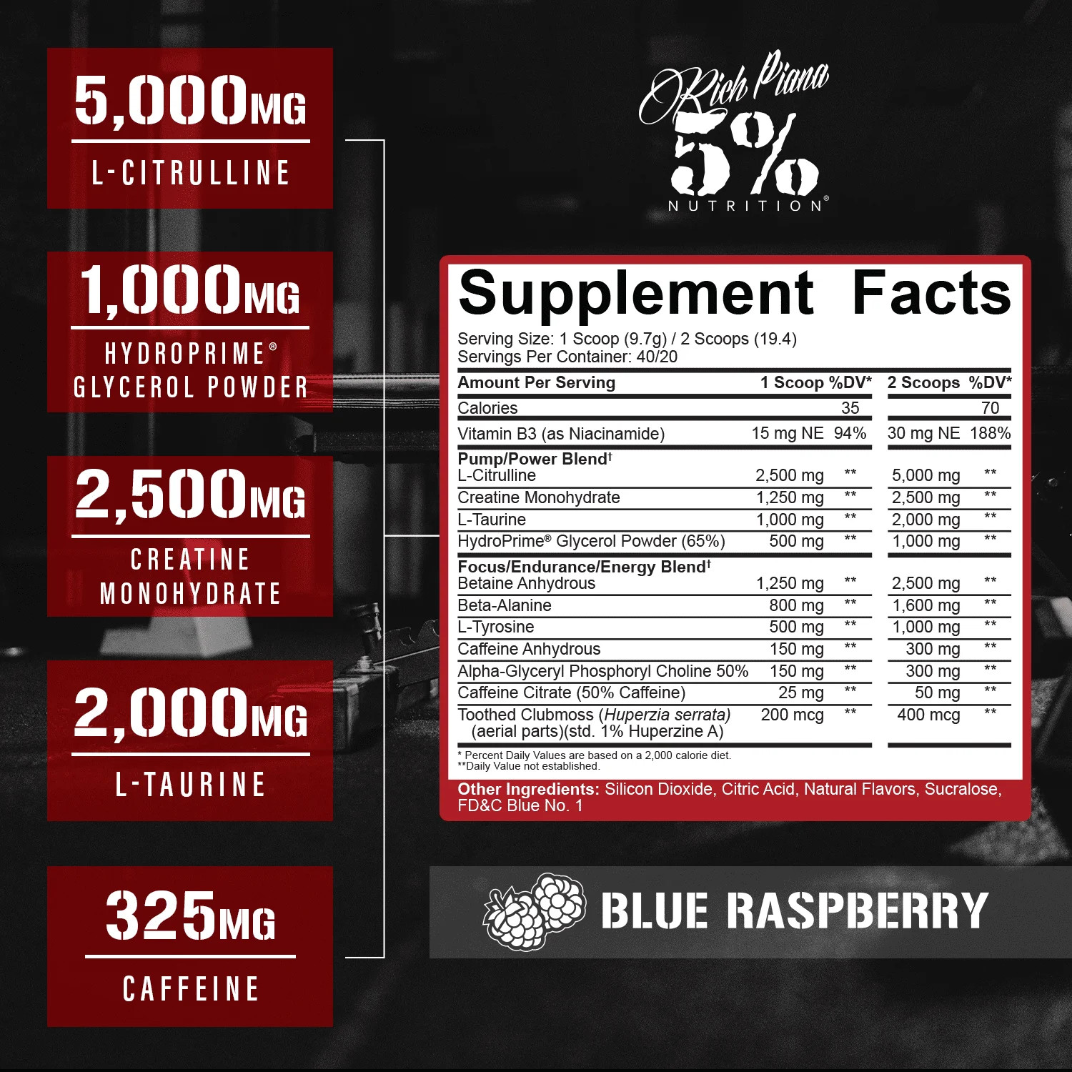 Rich Piana Kill It Pre-Workout Powder Supplement with Creatine & Caffeine for Pu