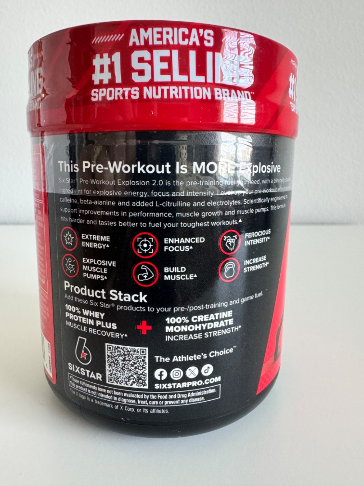 SixStar Pre-Workout Explosion 2.0 Fruit Punch 30 Servings EXP 06/27 Energy