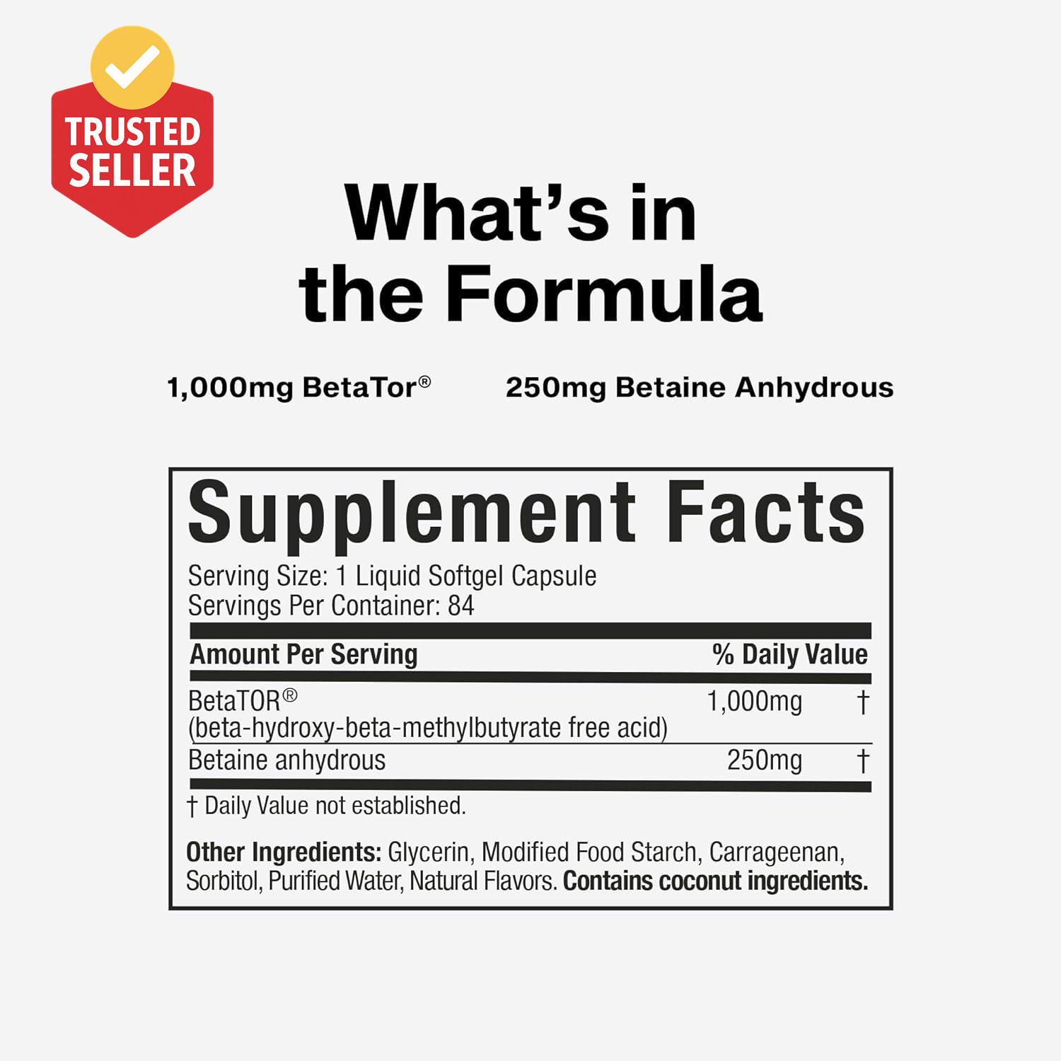 HMB Supplements 1000Mg, Clear Muscle (42 Liquid Softgels) – Highest Grade HMB fo