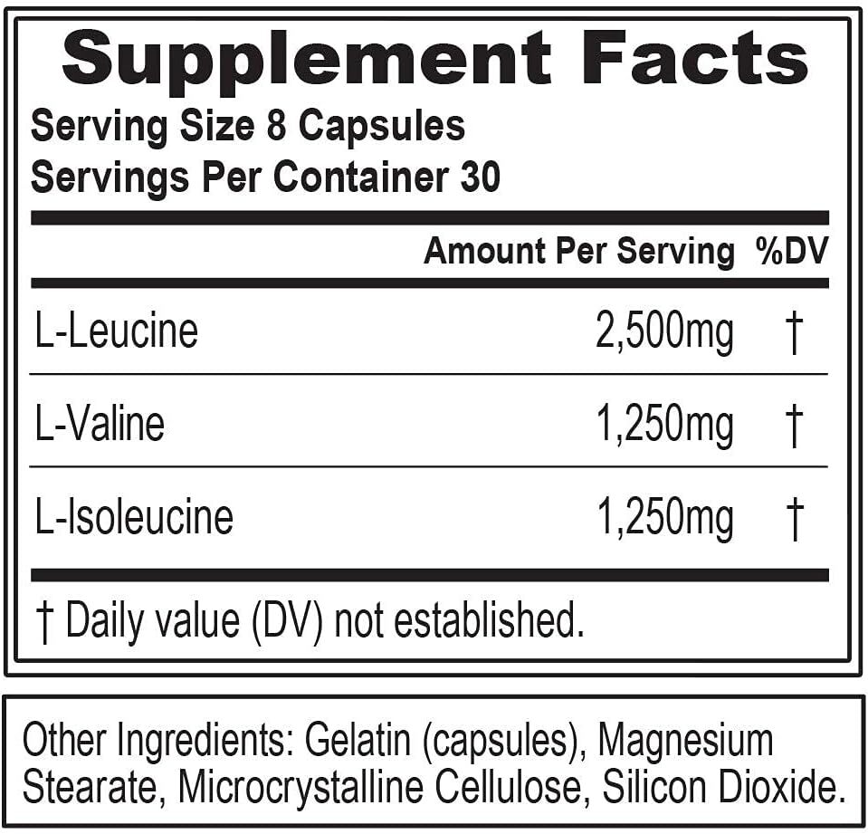 EVL BCAA5000 240ct, Branched Chain Amino Acids, Muscle Building, Endurance