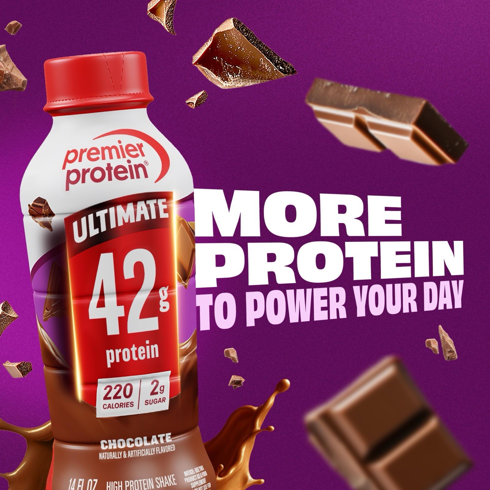 Premier Protein ULTIMATE 42g Protein Shake, Chocolate 🍫 14 Fl Oz, 4 Pack