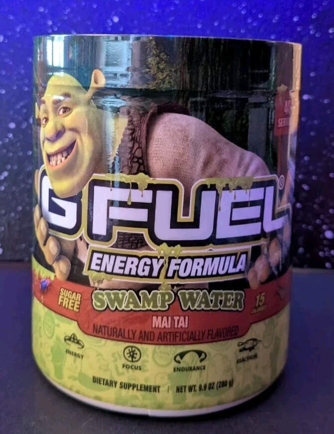 G FUEL Shrek Collector’s Box || Brand New w/ Sticker & 2 Tubs