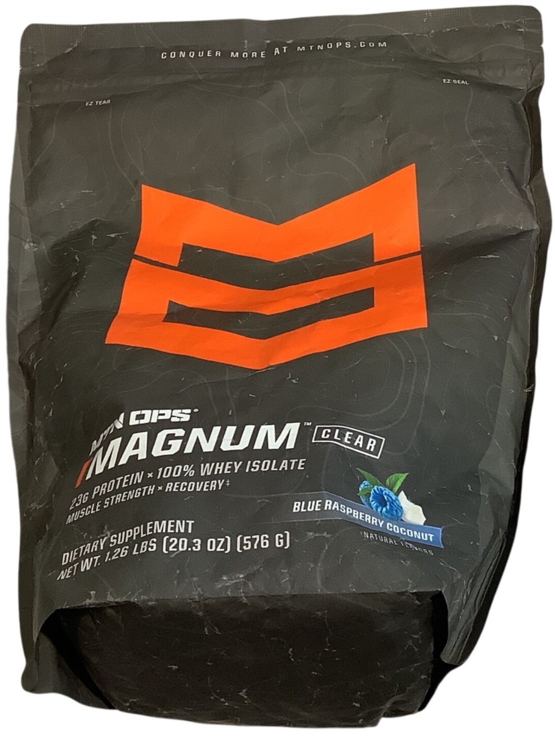 MTN OPS Magnum Clear Whey Protein Blue Raspberry Coconut 1.26 lbs