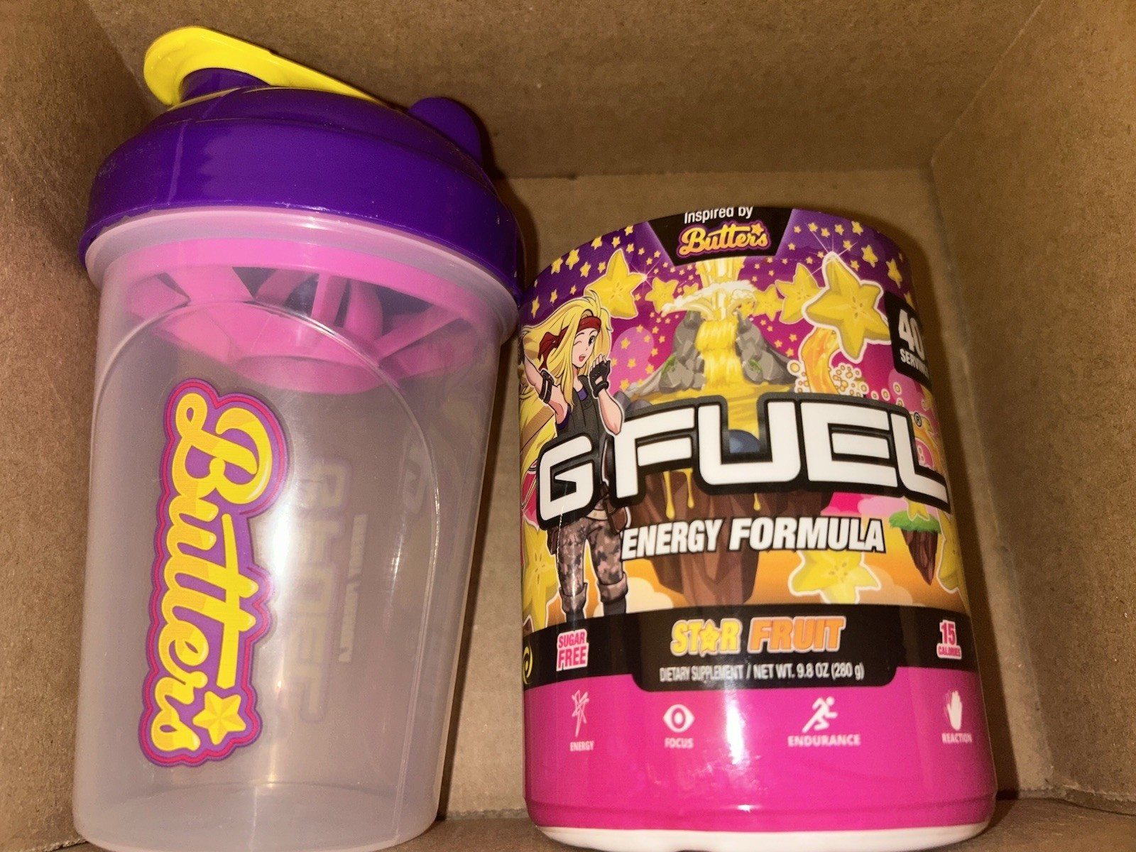 GFUEL Butters Limited Edition Collectors Box Brand New Sealed- Starfruit Flavor