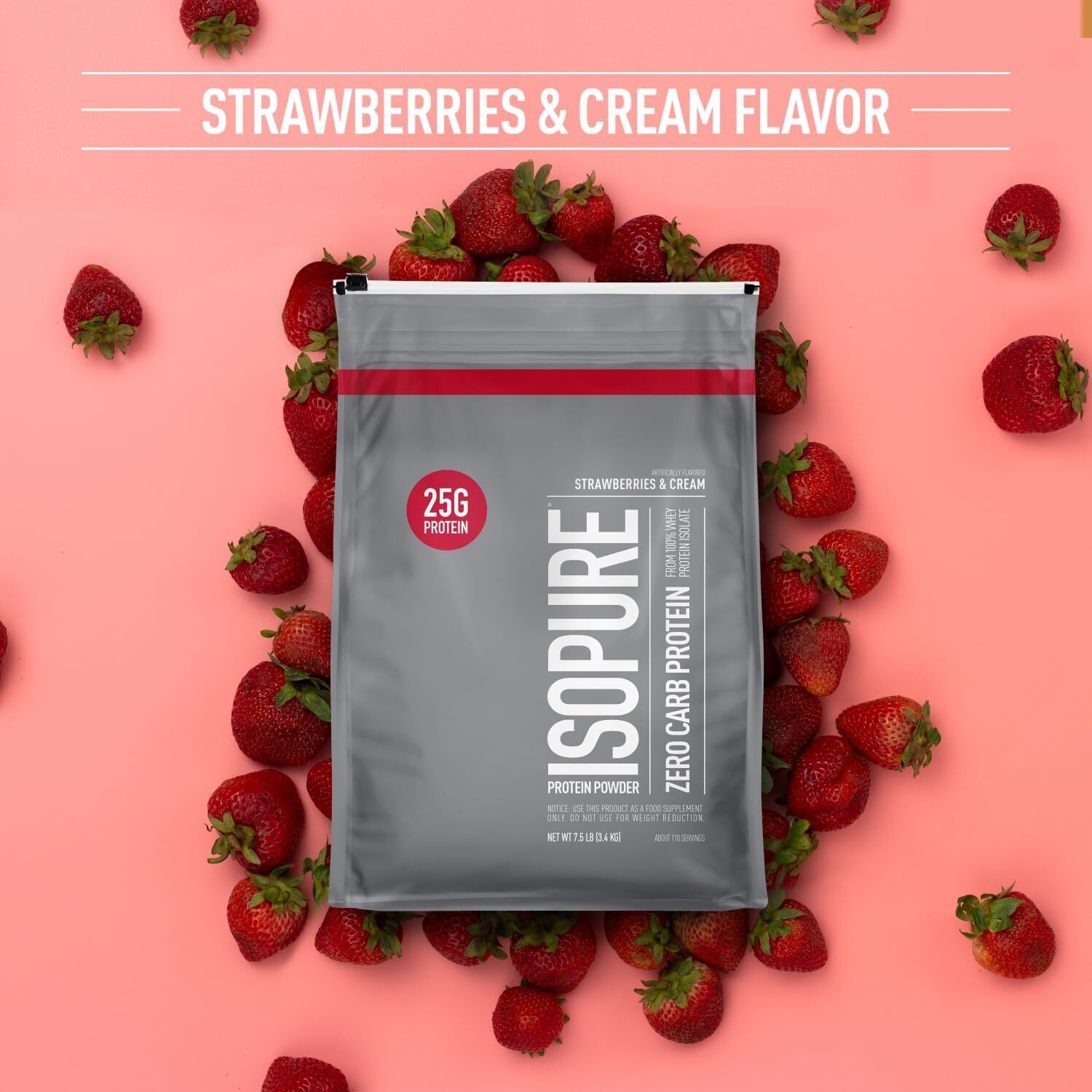 Nature’s Best Isopure Zero Carb Whey Protein Isolate 7.5lb NEW BAGS 4 Flavors