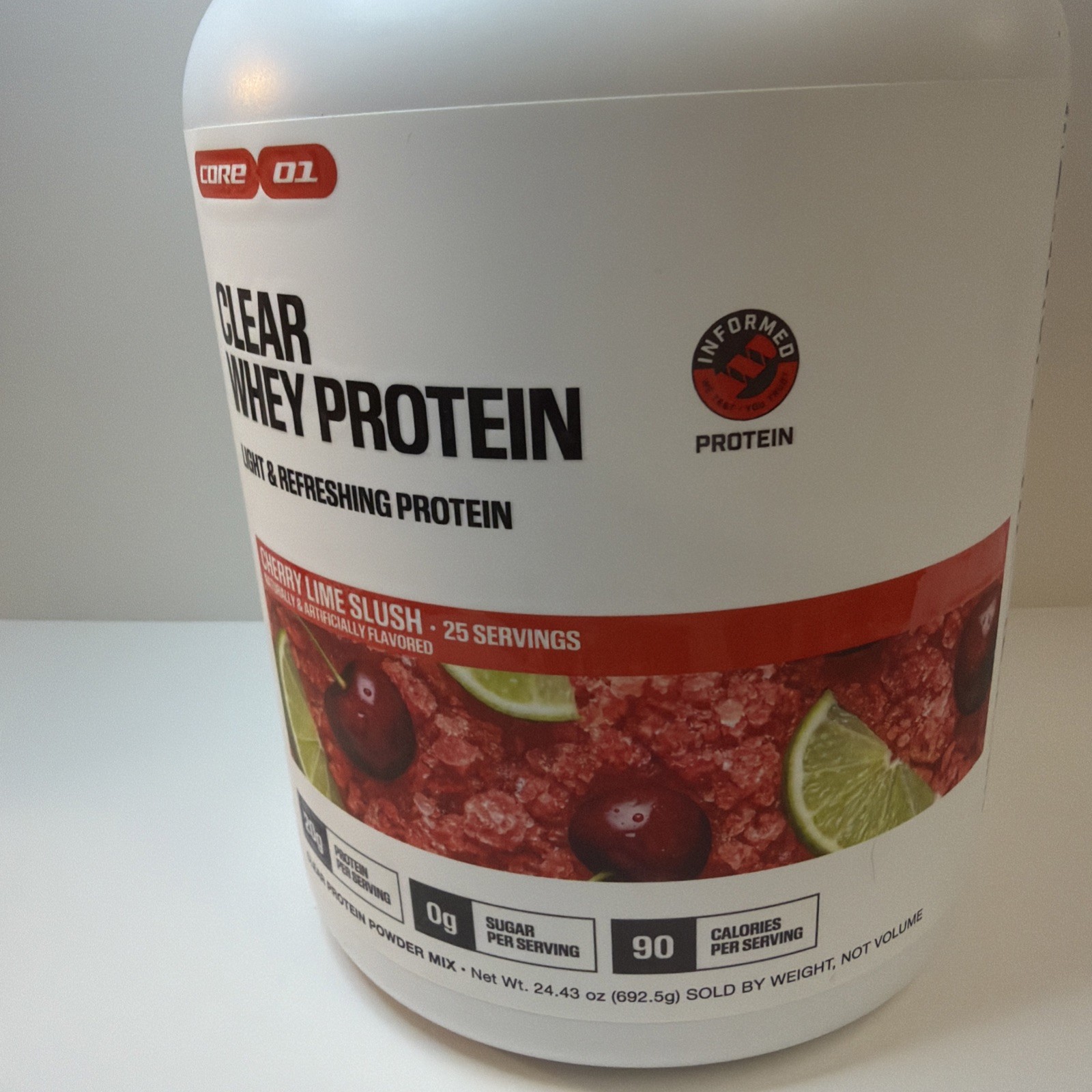 Raw Nutrition Clear Whey Protein – Cherry Lime Slush – Brand New – 25 Servings