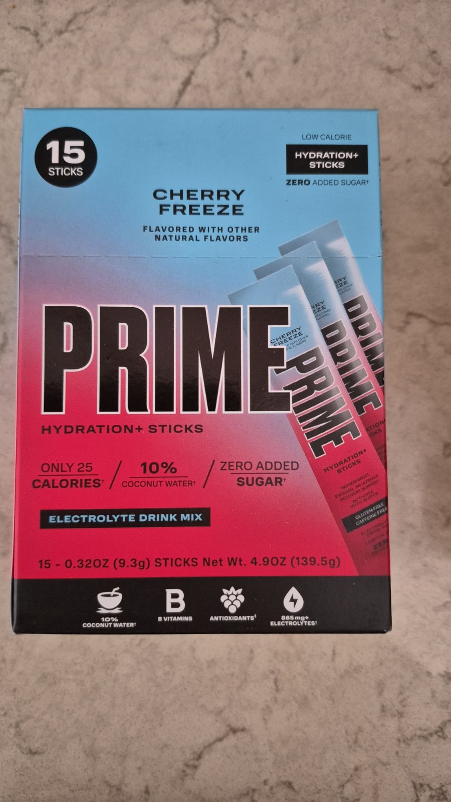 Prime Cherry Freeze Hydration+ Sticks Box Of 15